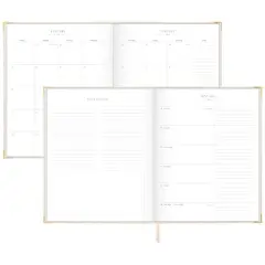Sugar Paper Essentials 2024 Planner 10.125"x8.125" Weekly/Monthly Flax Cream Fabric
