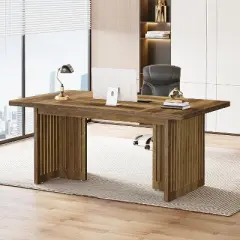 Tribesigns 63-Inch Executive Desk, Large Computer Desk, Modern Study Writing Table Workstation Business Furniture for Home Office