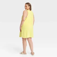 Women's Terry Mini Tank Shift Dress - A New Day&trade; Yellow 4X