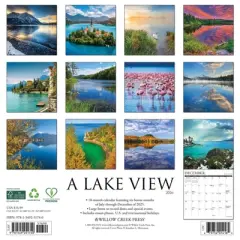 Willow Creek Press 12"x12" 2026 Lake View Wall Calendar