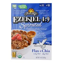 Food For Life Ezekiel 4:9 Flax & Chia Sprouted Flourless Flake Cereal - Case of 6/14 oz