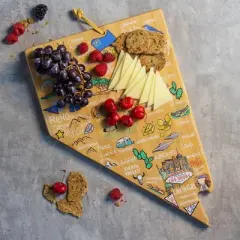 Totally Bamboo Nevada Fish Kiss Cutting Board: Lightweight Bamboo, Multicolored, 15.375" x 9.875", Hand Wash