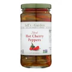 Jeff's Garden Sliced Hot Cherry Peppers - Case of 6/12 oz
