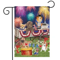 Briarwood Lane Garden Flag 12x18 For Outdoor Patriotic Pups Fourth of July Garden Flag Flags For Outside