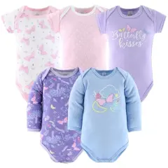 The Peanutshell Purple Butterfly Newborn Layette Set for Baby Girls, 30-Pieces, Pink/Purple, 0-3 Months
