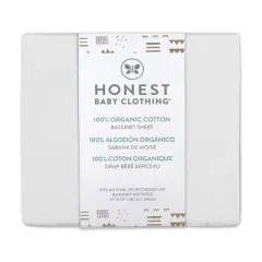 Honest Baby Organic Cotton Bassinet Sheet - White