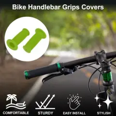 Unique Bargains Bike Handlebar Grips Covers 3.35" Green 1 Pair