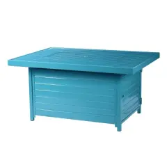 Oakland Living 55000 BTUs Propane Rectangle Outdoor Fire Table with Two Covers