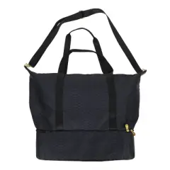 Rachel Rachel Roy 20" Black Snake Skin Duffle Bag With Shoe Compartment