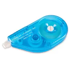 Charles Leonard White Paper Correction Tape, Blue Case