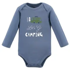 Luvable Friends Baby Boy Cotton Long-Sleeve Bodysuits 5pk, Camping