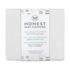 Honest Baby Organic Mini Crib Sheet - White