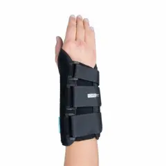 Ossur Formfit Black Aluminum / Cotton / Polyester Hook and Loop Strap Wrist Brace for Right Hand 317073