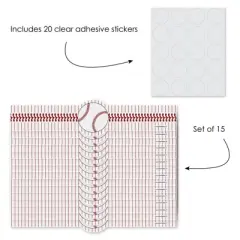 Big Dot of Happiness Batter Up - Baseball - DIY Party Supplies - Baby Shower or Birthday Party DIY Wrapper Favors & Decorations - Set of 15