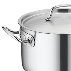 Korkmaz Gastro Proline 2.7 Liter Stainless Steel Casserole with Lid in Silver