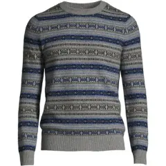 Lands' End Men's Fine Gauge Cashmere Crewneck Sweater