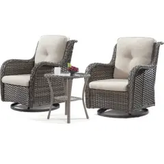 UPTIOT Wicker Outdoor Rocking Chair