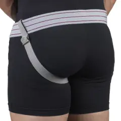 OTC Hernia Truss, Single Herniation, Inguinal Scrotal Treatment, Left or Right Side, Grey, Left