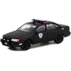 1986 Ford Taurus LX Matt Black "Detroit Police" "RoboCop" (1987) Movie "Hollywood Series" 1/64 Diecast Model Car by Greenlight