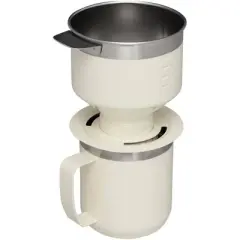12oz Stanley The Perfect-Brew Pour Over Set Cream Gloss: Stainless Steel, Dishwasher-Safe, Off-White Drinkware for Hot Beverages