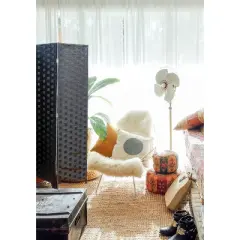 4 Panel Paper Straw Weave Screen on 2" Legs - Ore International