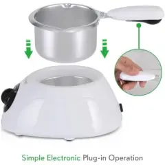 NutriChef Electric Chocolate Melting Pot and Fondue Set - 6 Molds Included (PKFNMK14.5)