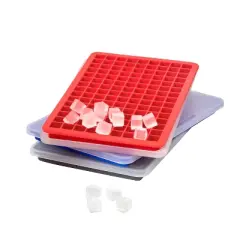 Tovolo Set of 2 Mini Cube Ice Trays: Silicone Ice Mold, 135 Cavities, Dishwasher-Safe, Clear, 0.1 Volume per Cavity