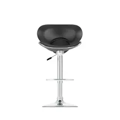 Set of 2 Adjustable Curved Form Fitting Leatherette Barstool - Corliving