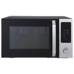 Magic Chef 1.0 Cubic Feet Stainless Countertop Microwave and Air Fryer, 10 Power Levels, Included Air Frying Rack, Crisper Tray, and Grill Rack, Black