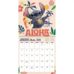 Disney 2026 Lilo and Stitch Live Action 12"x12" Wall Calendar