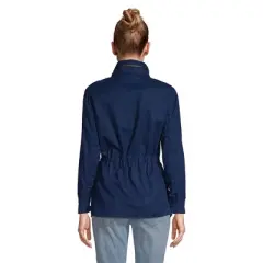 Lands' End Women's Cotton Hooded Jacket with Cargo Pockets