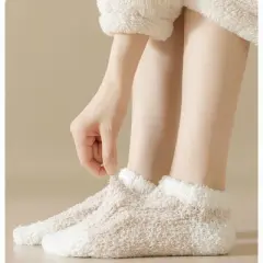 Anna-Kaci Women's 3-Pair Ultra-Soft Fuzzy Ankle Socks with Cozy Textured Design US 5&ndash;10