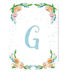 10ct "G" Monogram Floral Crest Note Cards Collections White
