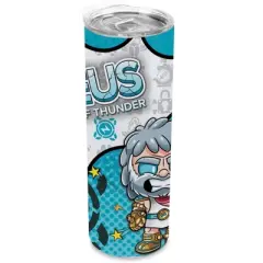 SMASHCRAFT 20 ounce Stainless Steel Double Walled Insulated Travel Tumbler Coffee Mug Cup, Zeus Chibi
