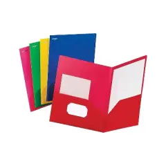 Oxford Fashion PolyPort Twin-Pocket Portfolio Polypropylene Assorted 25/Box 99810