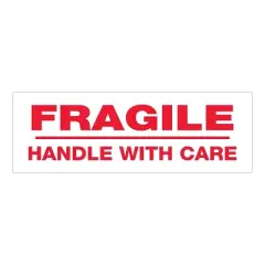 Tape Logic Pre-Printed Carton Sealing Tape "Fragile Handle With Care" 2.2 Mil 2" T901P026PK