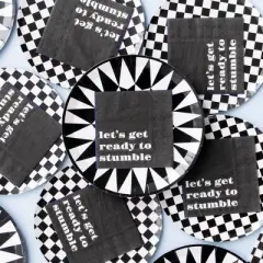 Jollity & Co. - Lets Get Ready To Stumble Cocktail Napkins - Pack of 20 Paper Napkins