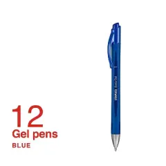 Staples Sonix Retractable Gel-Ink Pens Medium Point Blue Dozen (13563-CC) 651256