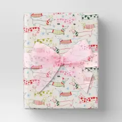 45' Christmas Holiday Cheer Premium Ribbon Pink Sheer - Wondershop&trade;