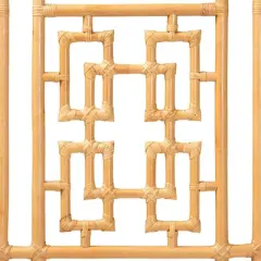 bali & pari Queen Size Galvan Rattan Standalone Headboard Light Honey