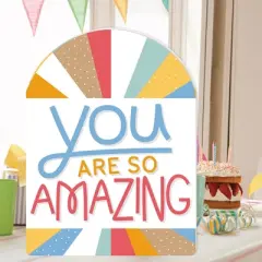 Big Dot of Happiness You Are So Amazing - Miss You Encouragement Giant Greeting Card - Big Shaped Jumborific Card - 16.5 x 22 inches