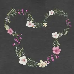 Junior's Mickey & Friends Floral Logo Festival Muscle Tee