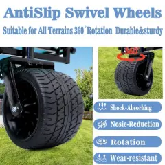 Utility Park Garden Cart Tool Customized Color Folding Camping Trolley Outdoor Picnic Beach Wagon, Brown