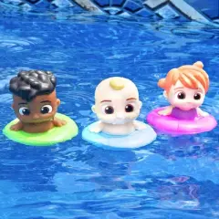 CoComelon Bath & Pool Toys, 3 Piece Set- JJ, Cody & YoYo Floating Bobble Water Figures for Summer Swimming & Tub- Officially Licensed- Ages 18+ Months