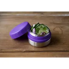 LunchBots Stainless Steel Leak Proof 4oz Rounds - Set of 2