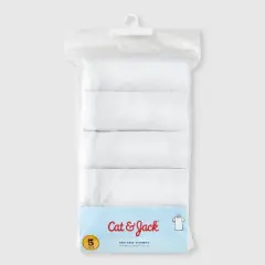 Boys' 5pk Crew Neck T-shirt - Cat & Jack&trade; White