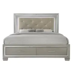 King Glamour Platform Storage Bed Champagne - Picket House Furnishings