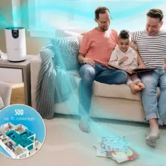 Shark Air Purifier with Nanoseal HEPA, Cleansense IQ, Odor Lock, Cleans up to 500 Sq. Ft, White, HP102