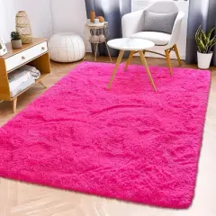 LOVEVOOK Rug for Bedroom 3x5 Feet - Ultra Soft Area Rug - Non-Slip Shaggy Carpet for Living Room, Cozy Fluffy Floor Rug for Home Decor