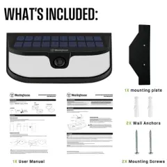 Westinghouse 1200 Lumen Solar LED Motion Activated Wall Lights &ndash; 4-Pack